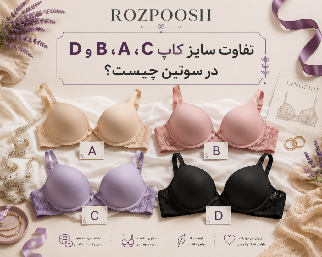 آشنایی با سایز کاپ سوتین