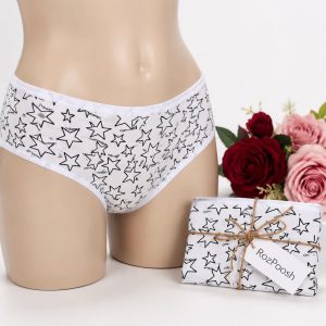شورت اسلیپ زنانه پارچه نخی طرح ستاره